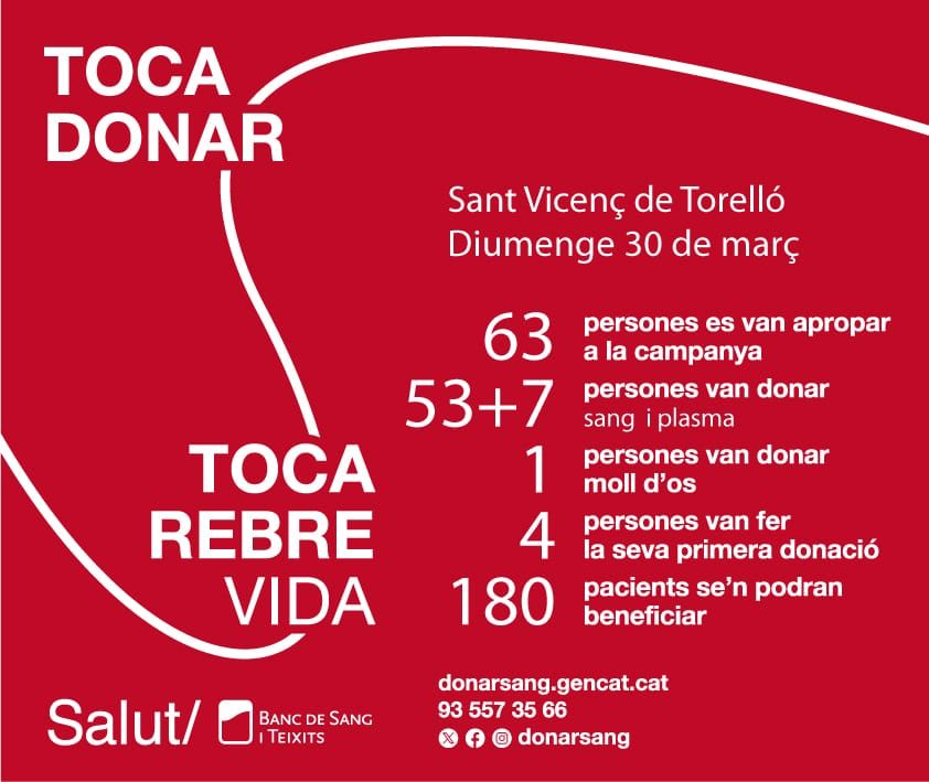 DONACIÓ DE SANG A SANT VICENÇ