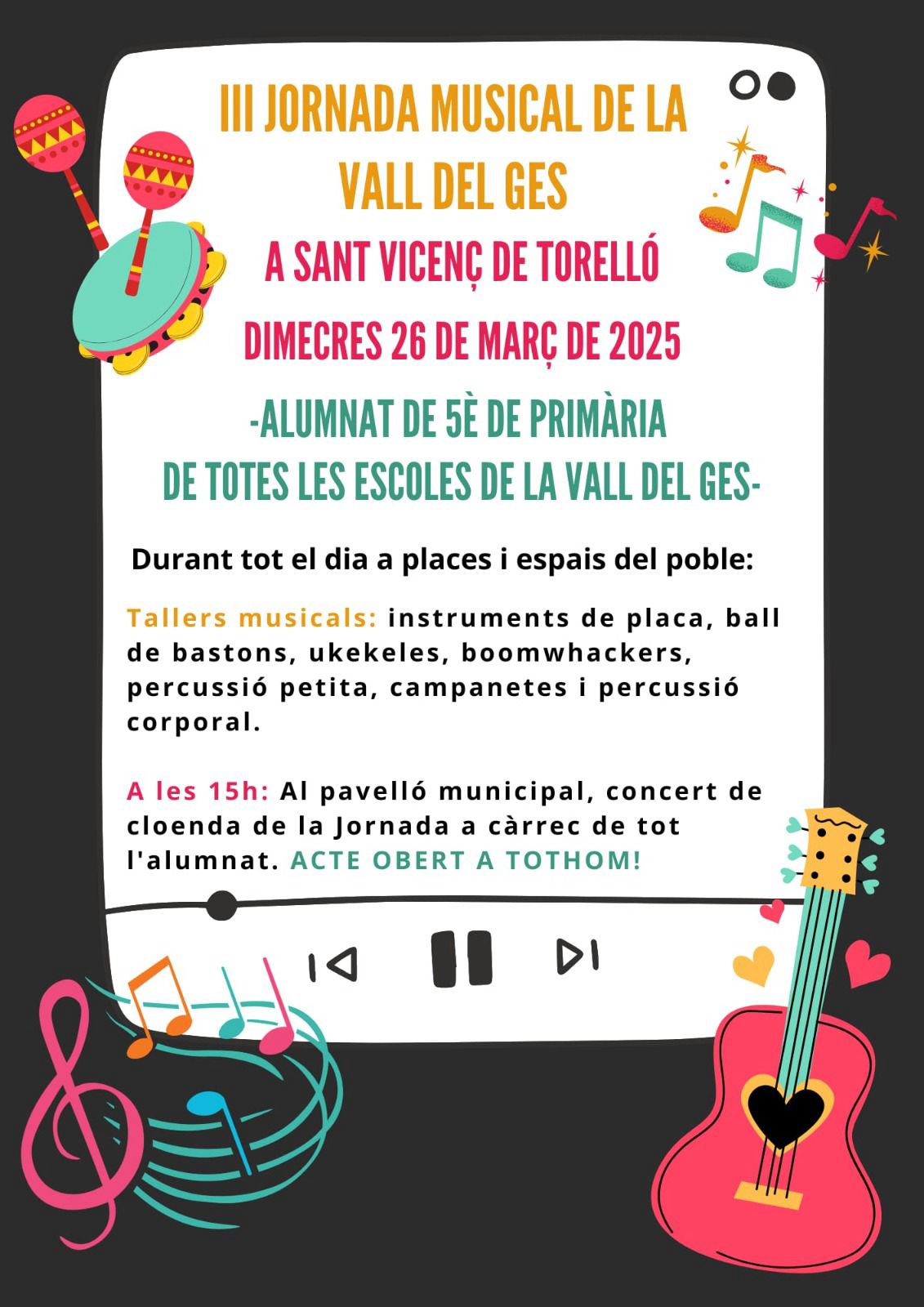 3a Jornada musical de la Vall del Ges