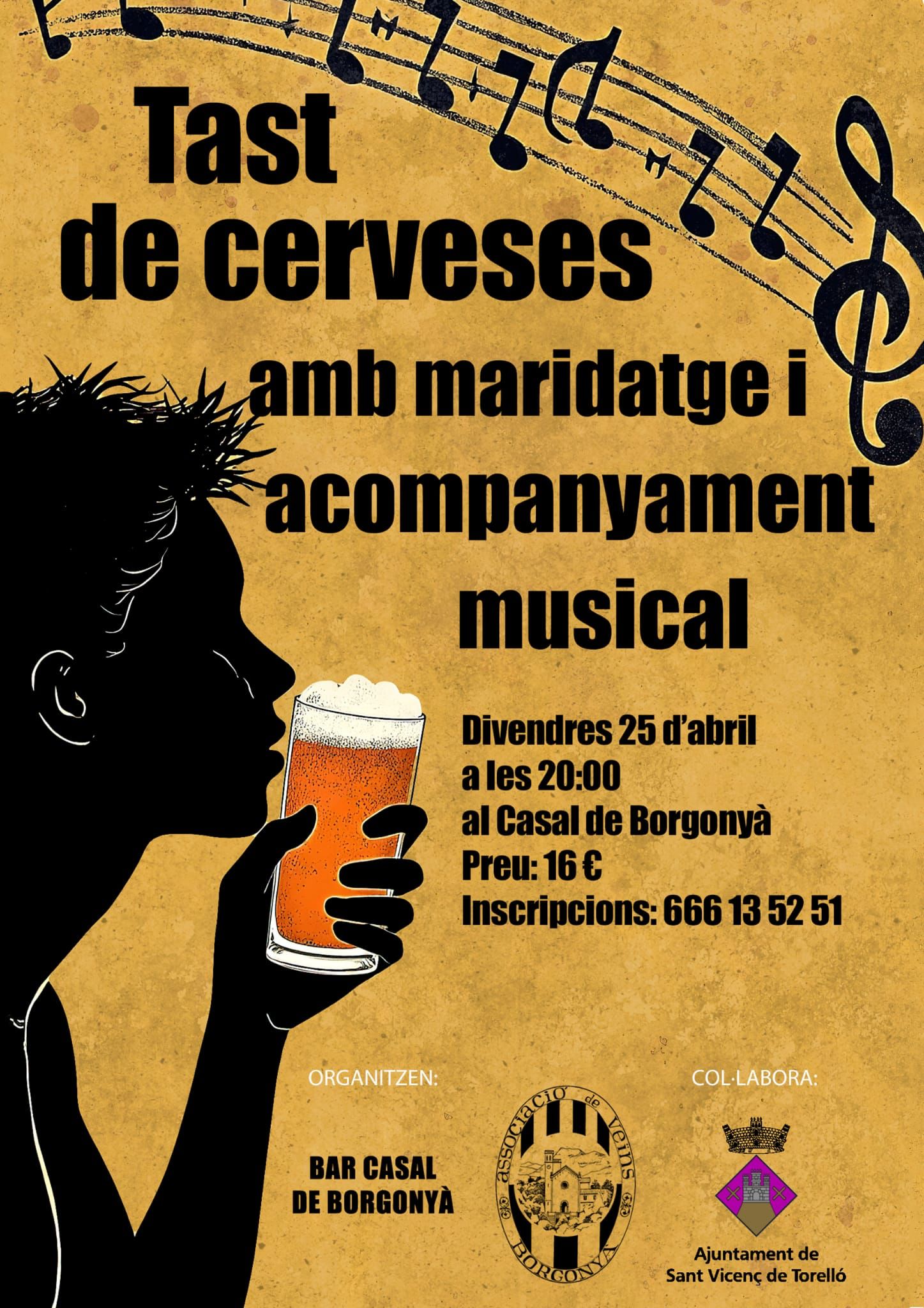 TAST DE CERVESES AMB MARIDATGE I MÚSICA