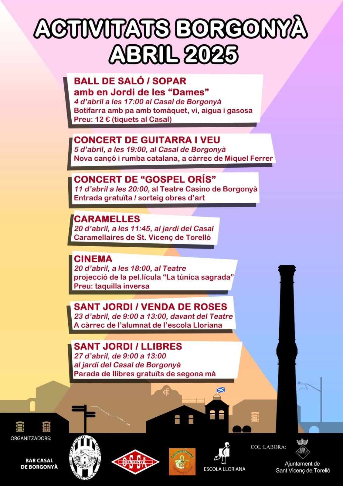 ACTIVITATS D'ABRIL A BORGONYÀ