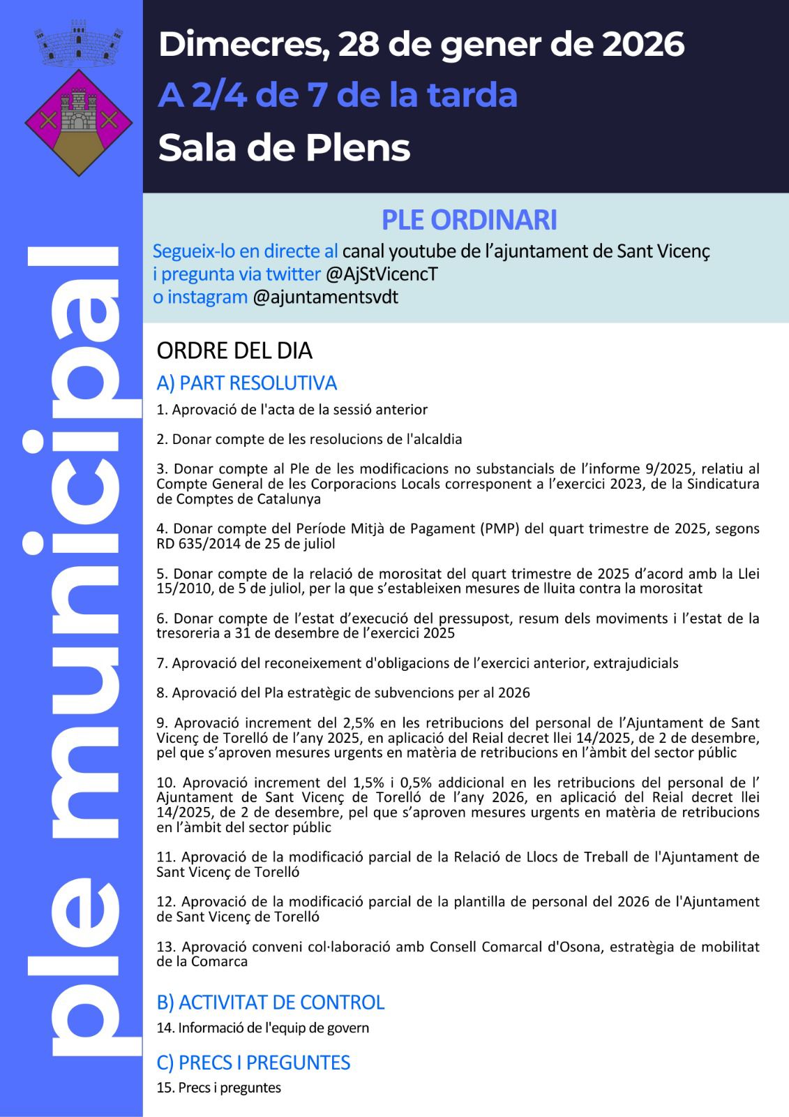 PLE ORDINARI