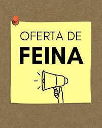 OFERTA DE FEINA - T&Egrave;CNIC/A D'EDUCACI&Oacute; INFANTIL